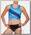 Топ женский ASICS Bra Shirt Dolphin Blue