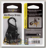 Брелок Nite Ize KeyRack Steel™ S-Biner® Black