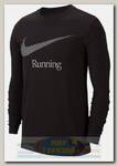 Футболка мужская Nike Dry Tee LS Dfct Swsh Run Black