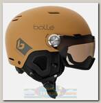 Горнолыжный шлем Bolle Might Visor Matte Sand W Brown Silver Lens Cat2