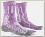 Носки женские X-Socks Trek X Merino Grey Purple Melange/Grey Melange