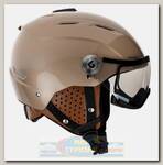 Горнолыжный шлем Bolle Backline Visor Premium Shiny Gold/Cognac Photochromic Silver Lens