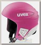 Горнолыжный шлем женский Uvex Race+ Pink White Mat