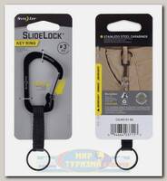 Брелок Nite Ize SlideLock® Key Ring Stainless Steel Black