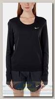 Футболка женская Nike Infinite Top LS Black/Reflective Silv